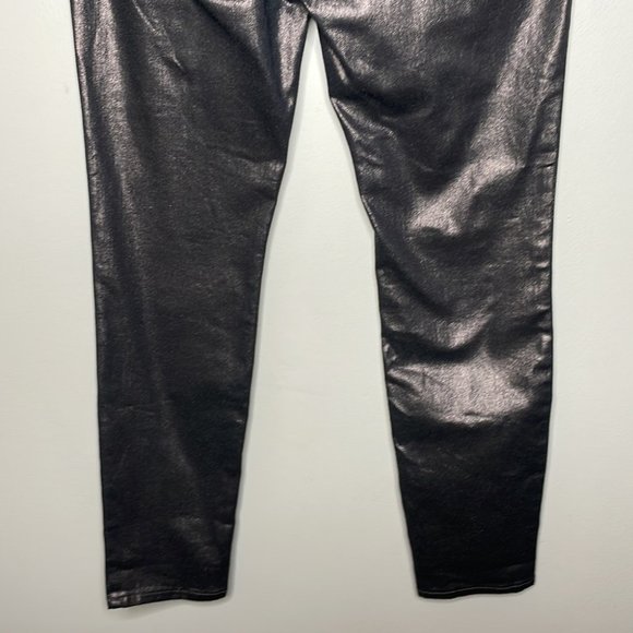 Old Navy Size 8 Rockstar Metallic Silver Bronze Stretch Skinny Jeans Festive - Picture 8 of 9